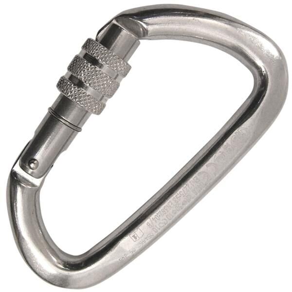 KONG Guide Screw Sleeve – Vidalı Kilitli Alüminyum 30KN D Karabina (EN 12275 / EN 362 / UIAA / EAC Sertifikalı) 733LA0PPPKK Polished