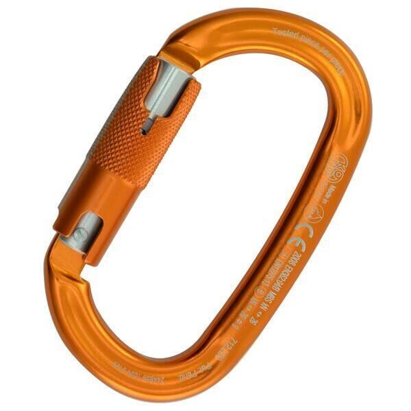 Kong Ovalone Alu RISE Lock 26KN Otomatik Triactlock 3 Kilitli Alüminyum Oval Karabina 712LE0OPOKK Orange