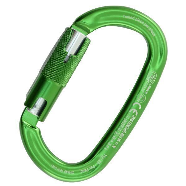 Kong Ovalone Alu RISE Lock 26KN Otomatik Triactlock 3 Kilitli Alüminyum Oval Karabina 712LE0GPGKK Green