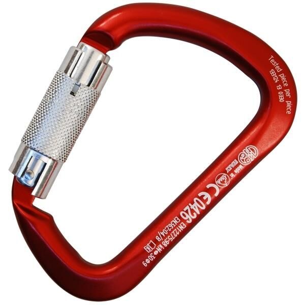 Kong X-Large Alu Auto Block Triactlock Otomatik 3 Kilitli Alüminyum D Karabina 711MM0RPPKK Red